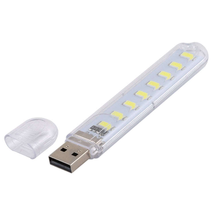 3W 8 LEDs 5730 SMD USB LED Book Light Portable Night Lamp, DC 5V (White Light)