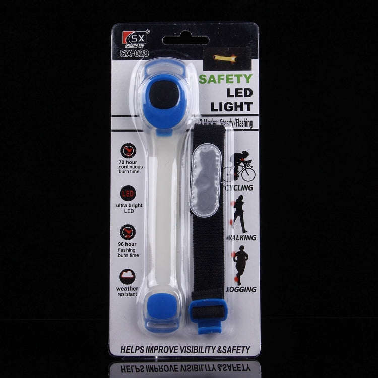 Night Run / Ride Safety LED Light Band, CR2032 Button Batteries Powered (Blue)