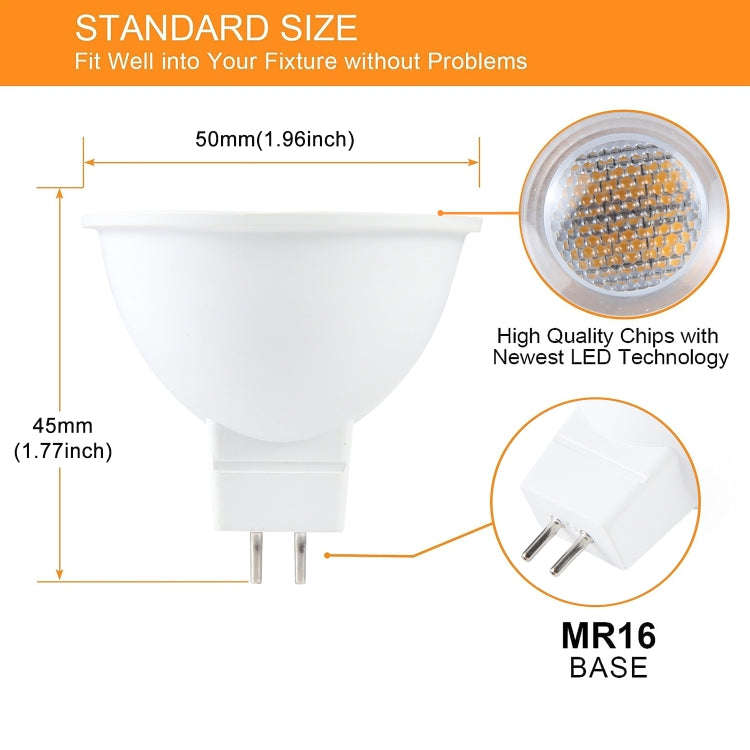 MR16-N6LED 5W 2835COB LED Spotlight, AC/DC12V (Warm White)