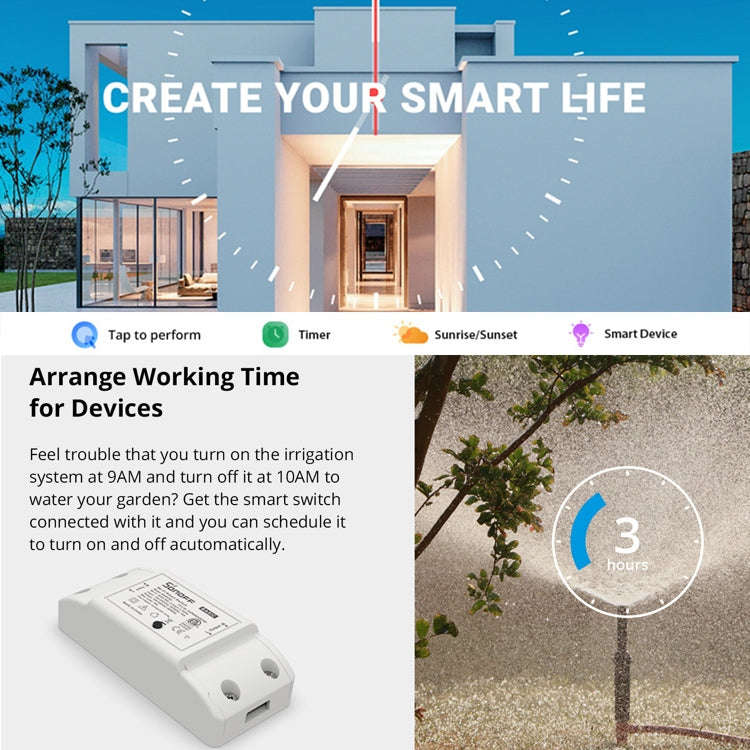 Sonoff Basic R2 eWelink Phone APP WiFi 2.4GHz DIY Smart LED Switch Remote Controller Module, Supp...
