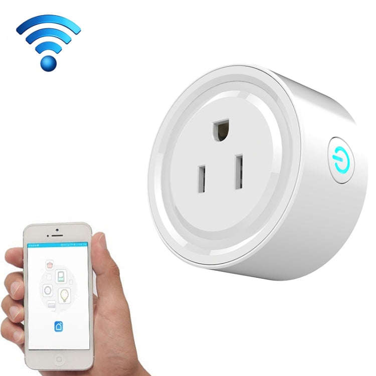 10A Round Shape WiFi Mini Plug APP Remote Control Timing Smart Socket Works with Alexa & Google H...