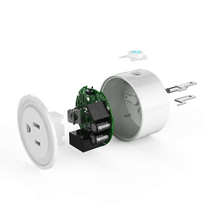 10A Round Shape WiFi Mini Plug APP Remote Control Timing Smart Socket Works with Alexa & Google H...