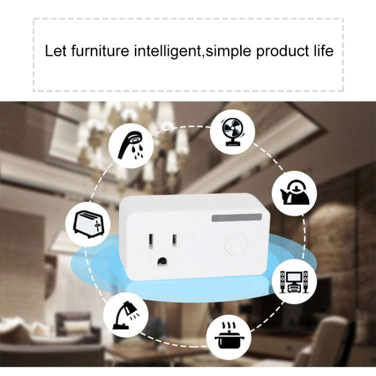 10A WiFi 2.4GHz APP Remote Control Timing Smart Socket Works with Alexa & Google Home, AC 110-250...