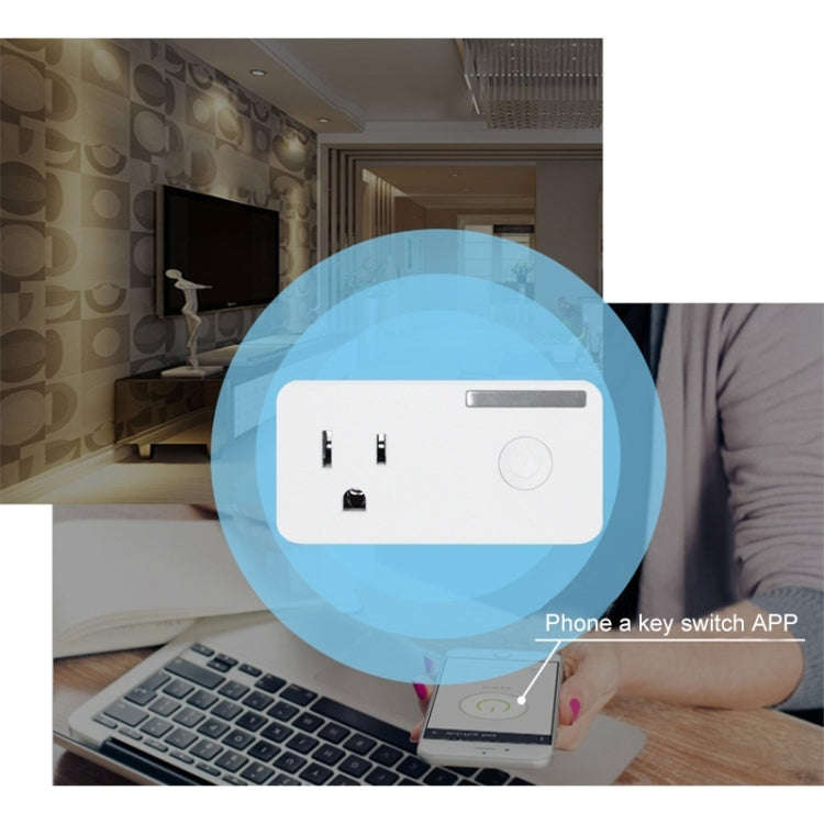 10A WiFi 2.4GHz APP Remote Control Timing Smart Socket Works with Alexa & Google Home, AC 110-250...