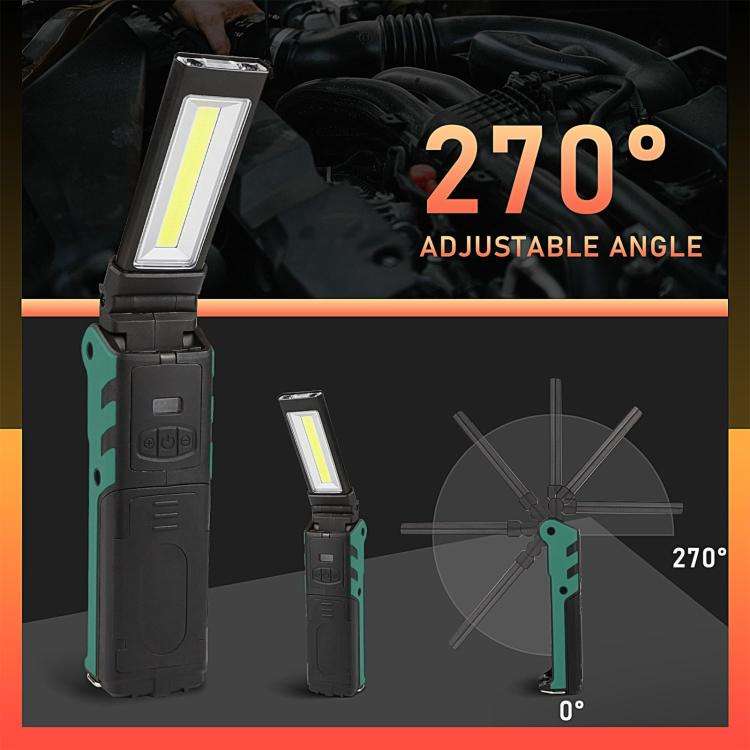 ES106 IP44 Waterproof COB Work Light USB Rechargeable Emergency Flashlight