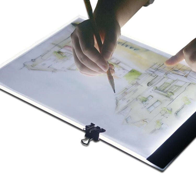 Ultra-thin A4 Size Portable USB LED Artcraft Tracing Light Box Copy Board Brightness Control for ...