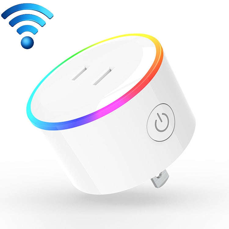 10A RGB Scene Light WiFi Remote Control Smart Socket Works with Alexa & Google Home & IFTTT, AC 1...