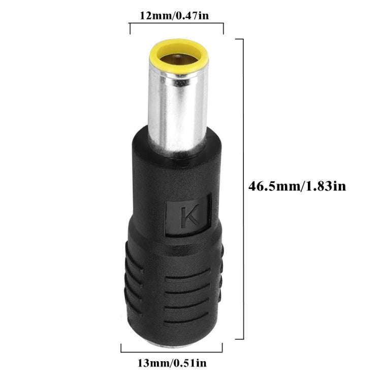 DC 8.0mm x 2.0mm Female to DC 7.9mm x 0.9mm Male Adapter for Solar Panels (Black)