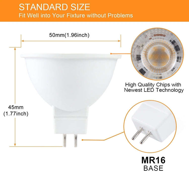 MR16 5W 8 LEDs SMD 2835 LED Spotlight, AC / DC12V (Warm White)