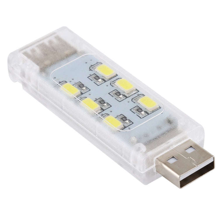 12 LEDs Double Sided Stackable USB Light(White Light)