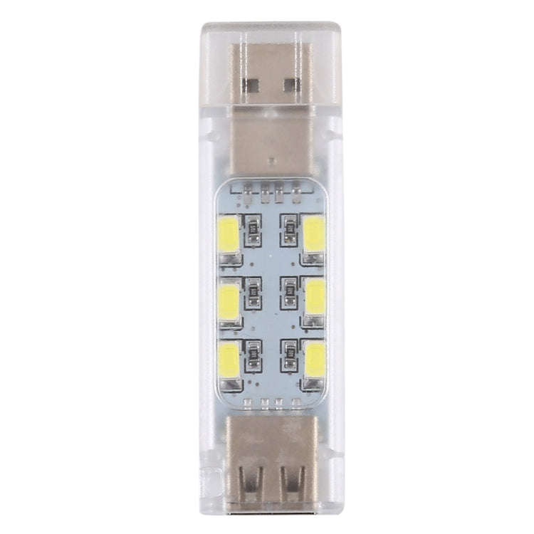 12 LEDs Double Sided Stackable USB Light(White Light)