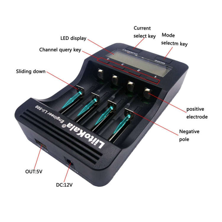 LiitoKala lii-500 Lithium Battery Charger for Li-ion IMR 18650, 26650, 16340, 14500, 10440, 18500...