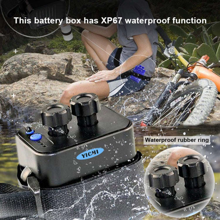 6 Sections 18650 Battery Multi-function Mobile Power Box with 12.4v Round Head & 5v USB Dual Volt...