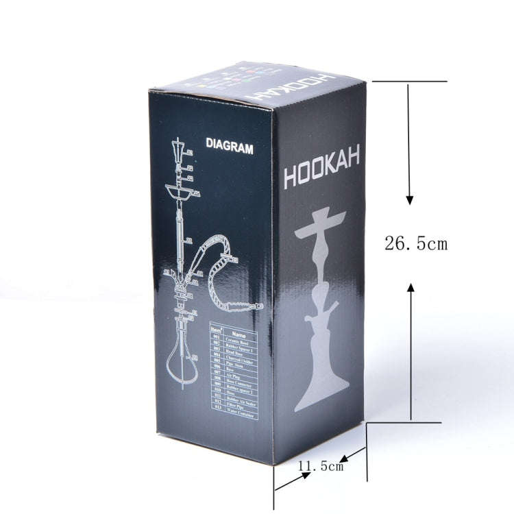 21-1011 Glass Double Pipe Hookah Set (Blue)