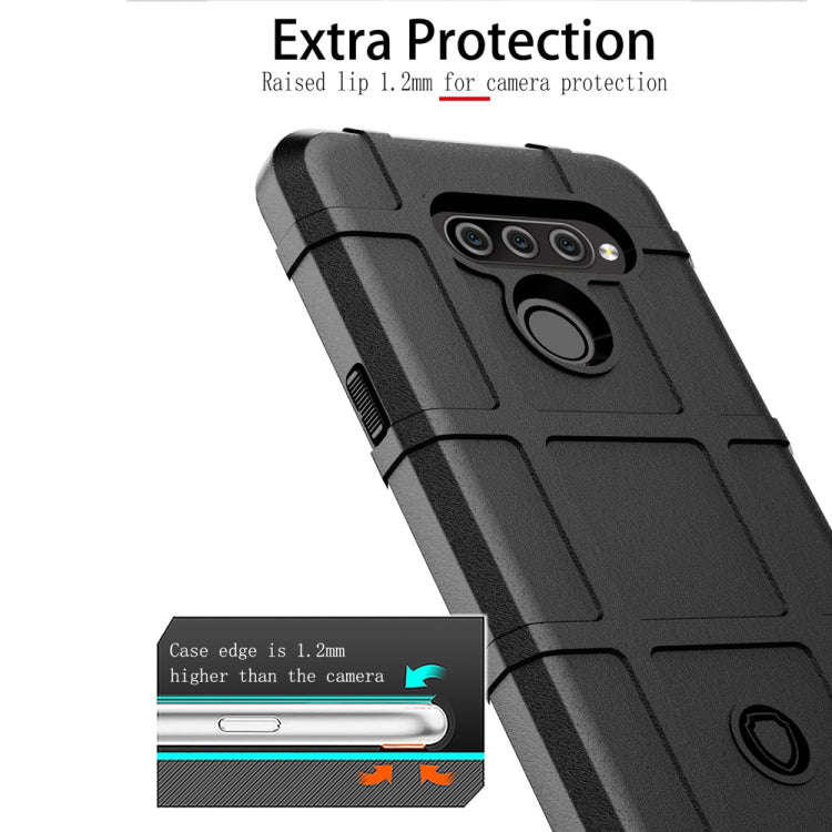 Shockproof Protector Cover Full Coverage Silicone Case for LG Q60 (Army Green)