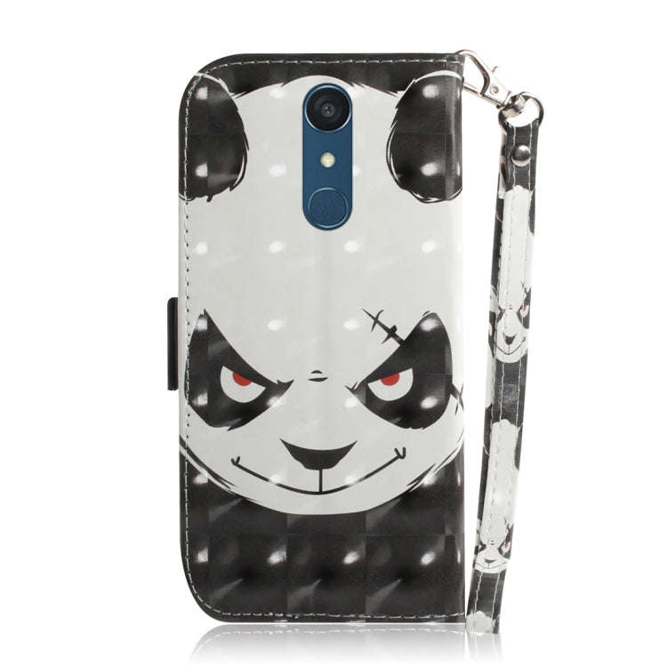 3D Colored Drawing Angry Bear Pattern Horizontal Flip Leather Case for LG Q Stylo 5, with Holder ...