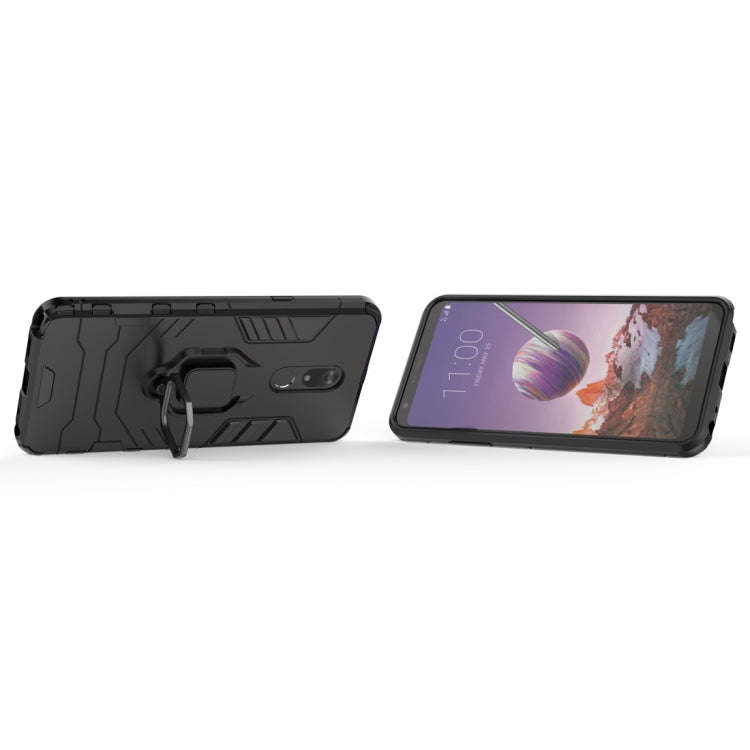 PC + TPU Shockproof Protective Case for LG Q Stylo 5, with Magnetic Ring Holder (Black)