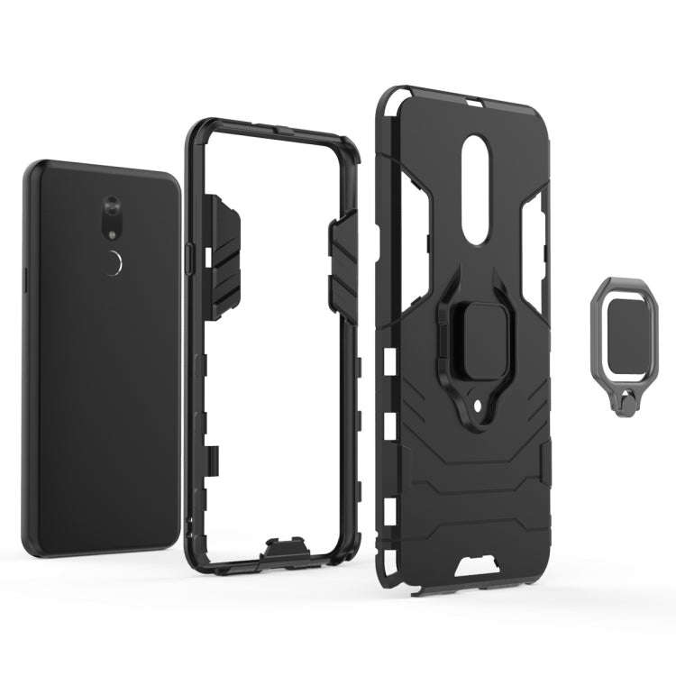 PC + TPU Shockproof Protective Case for LG Q Stylo 5, with Magnetic Ring Holder (Black)