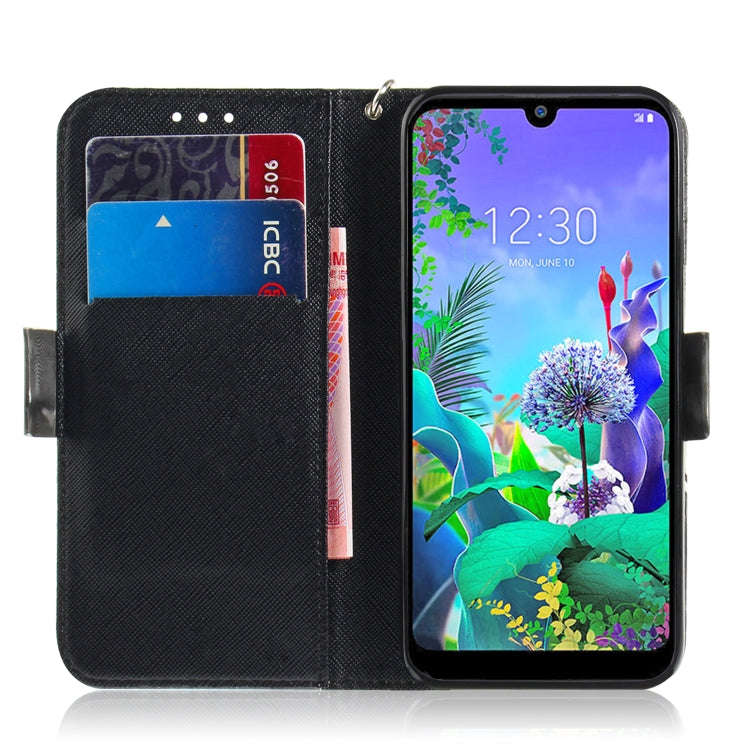 3D Painting Zoo Pattern Coloured Drawing Horizontal Flip Leather Case for LG Q60, with Holder & C...