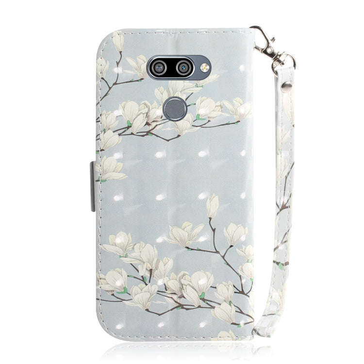 3D Painting Mognolia Pattern Coloured Drawing Horizontal Flip Leather Case for LG K50, with Holde...