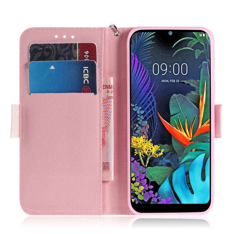 3D Painting Three Squirrels Pattern Coloured Drawing Horizontal Flip Leather Case for LG K50, wit...