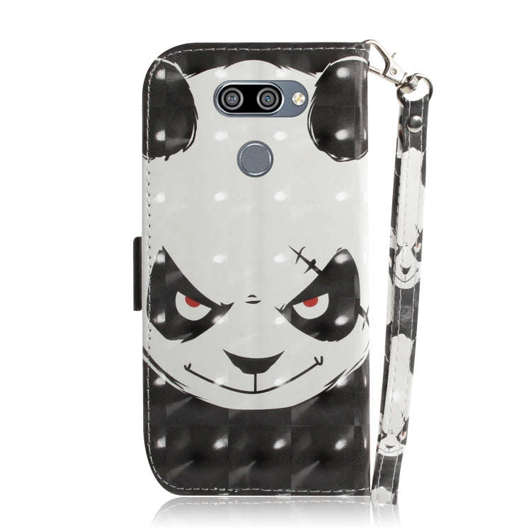 3D Painting Angry Bear Pattern Coloured Drawing Horizontal Flip Leather Case for LG K50, with Hol...