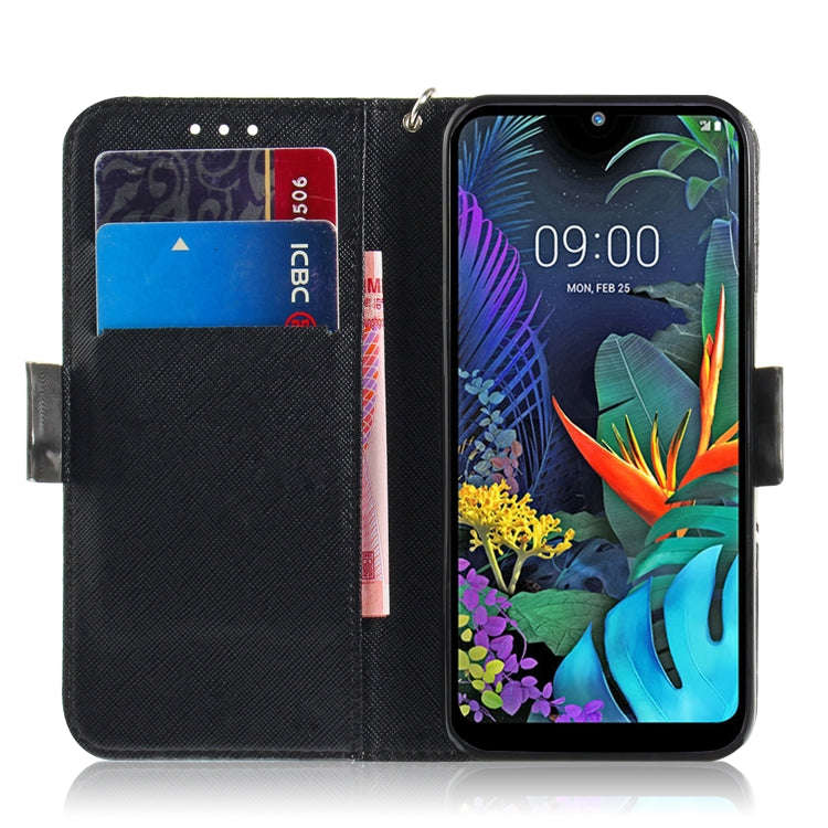 3D Painting Embrace Cat Pattern Coloured Drawing Horizontal Flip Leather Case for LG K50, with Ho...