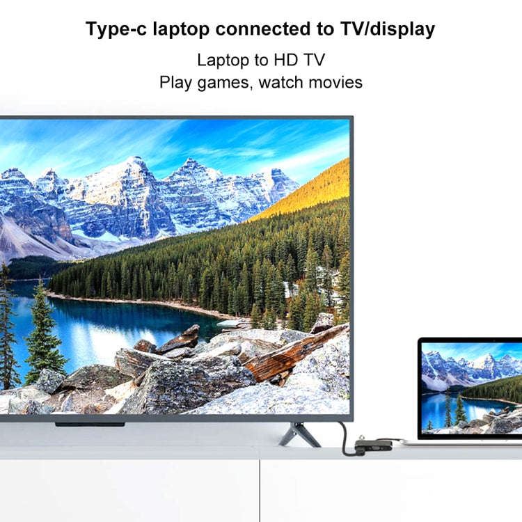 3 in 1 8 Pin + Micro USB + Type-C to AV + HDMI + VGA 15 Pin HD Screen Player Adapter Converter wi...