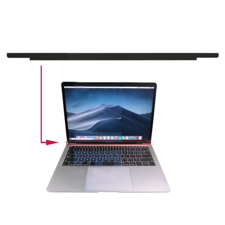 Glass Material LCD Screen Display Front Bezel Logo Cover for Macbook Pro 16 inch A2141 2019(Grey)