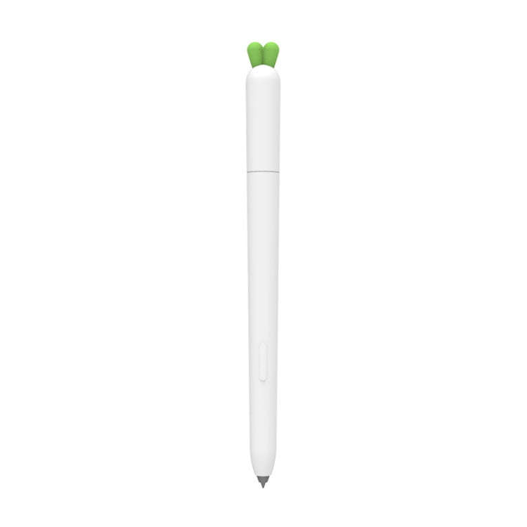 Cute Carrot Liquid Silicone Protective Cover for Samsung Galaxy Tab S7(White)