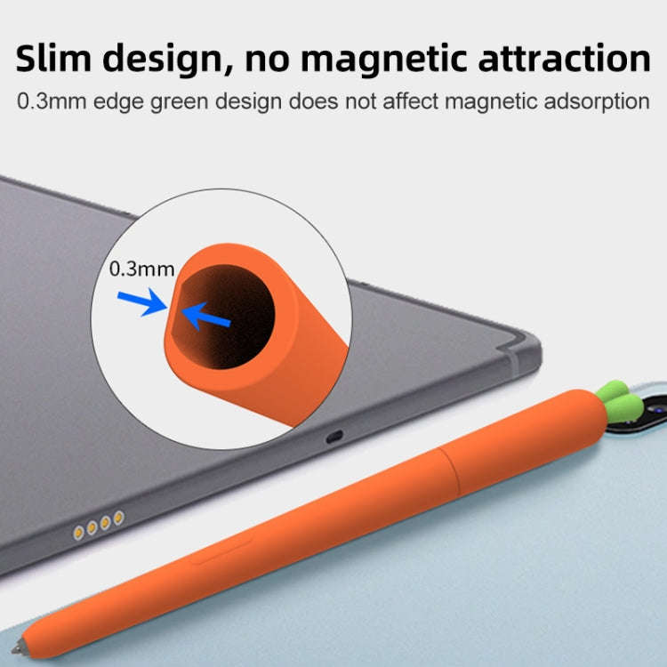 Cute Carrot Liquid Silicone Protective Cover for Samsung Galaxy Tab S7(White)