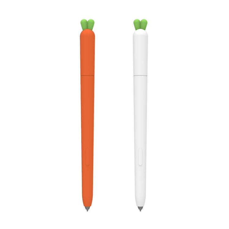 Cute Carrot Liquid Silicone Protective Cover for Samsung Galaxy Tab S6 Lite(White)