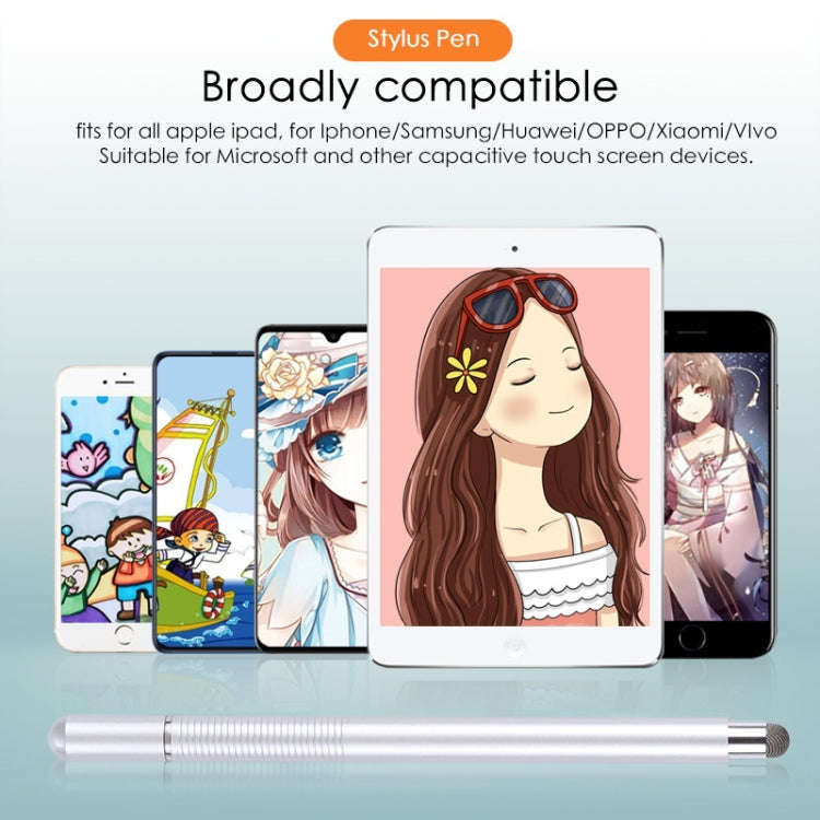 361 2 in 1 Universal Silicone Disc Nib Stylus Pen with Mobile Phone Writing Pen & Magnetic Cap(Si...