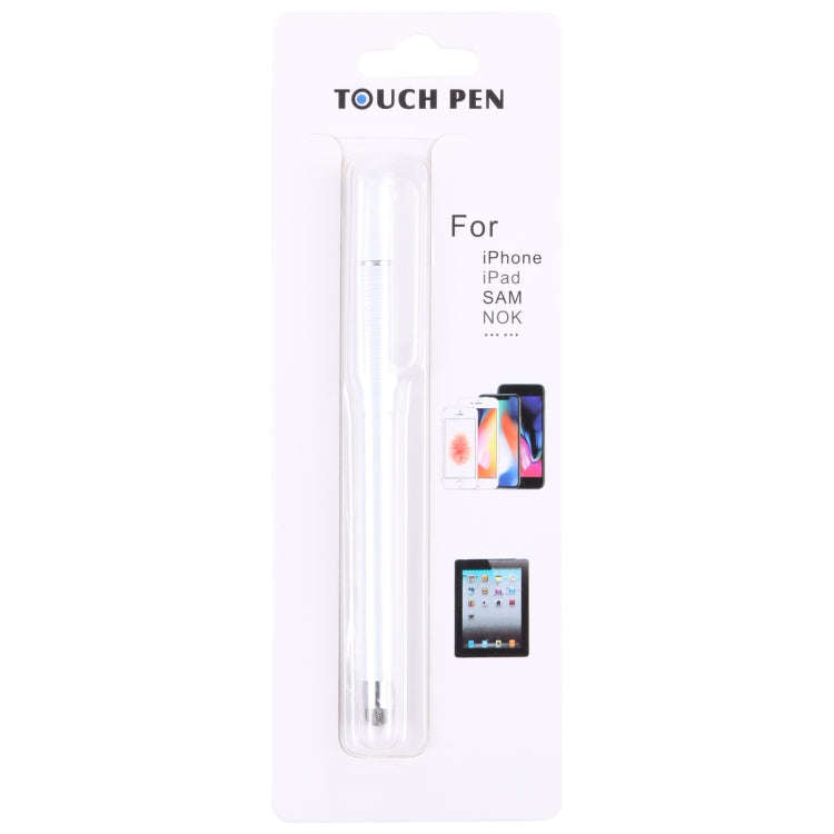 361 2 in 1 Universal Silicone Disc Nib Stylus Pen with Mobile Phone Writing Pen & Magnetic Cap(Wh...