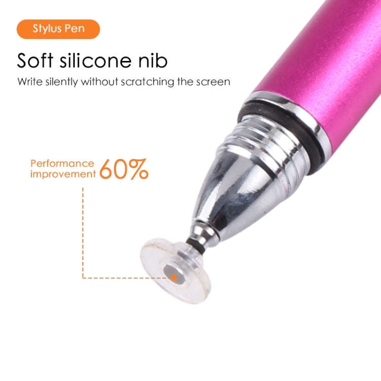 Universal Silicone Disc Nib Capacitive Stylus Pen (Rose Red)