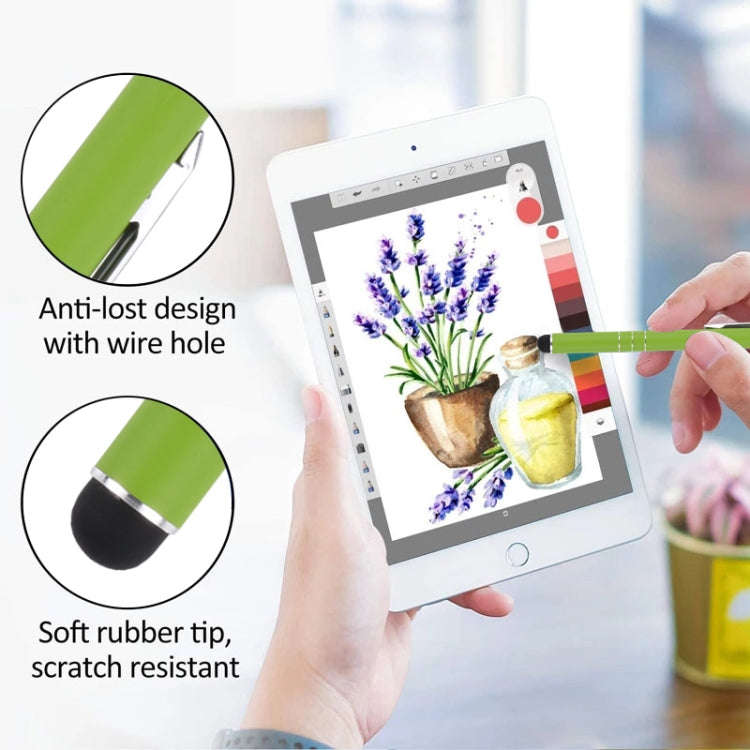 Universal Three Rings Mobile Phone Writing Pen (Green)
