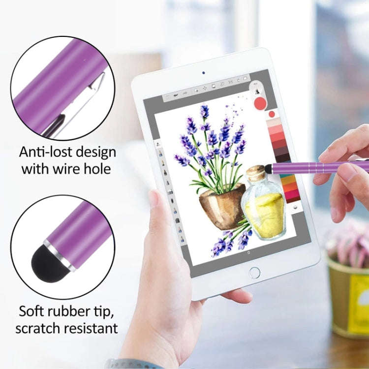 Universal Three Rings Mobile Phone Writing Pen (Purple)