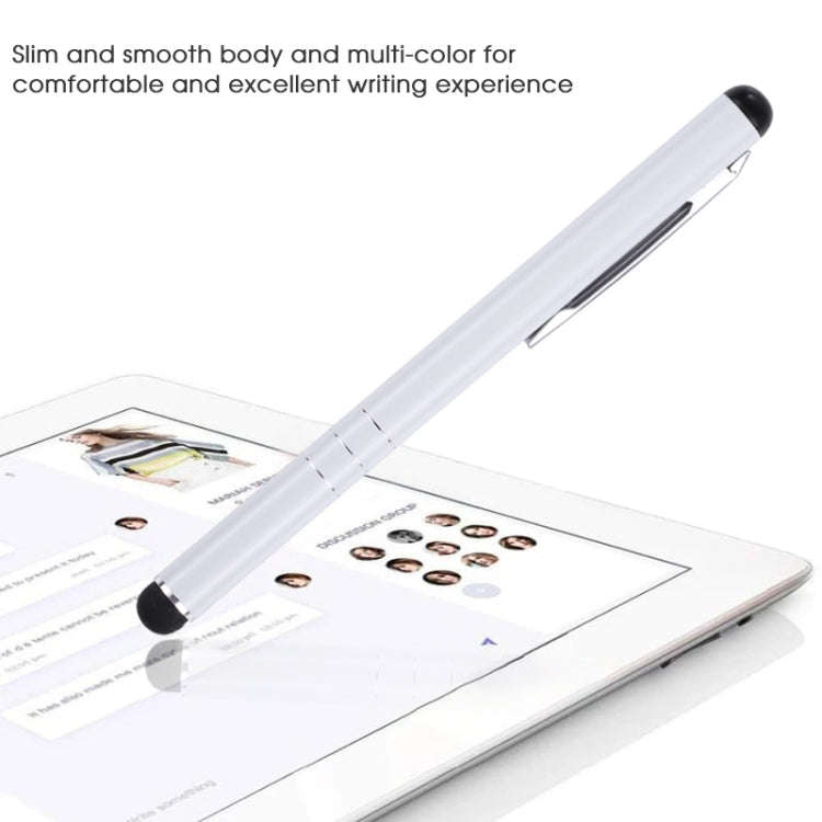 Universal Three Rings Mobile Phone Writing Pen (White)