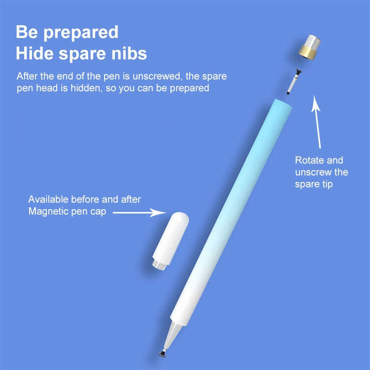 Universal Nano Disc Nib Capacitive Stylus Pen with Magnetic Cap & Spare Nib (Rose Gold)