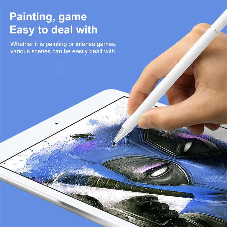 Universal Nano Disc Nib Capacitive Stylus Pen with Magnetic Cap & Spare Nib (White)
