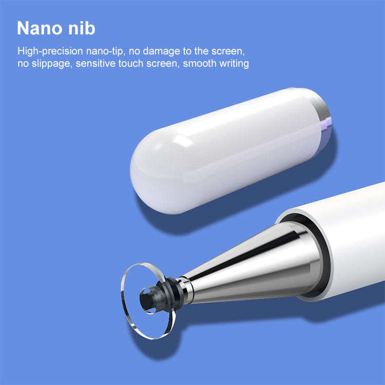 Universal Nano Disc Nib Capacitive Stylus Pen with Magnetic Cap & Spare Nib (Rose Gold)