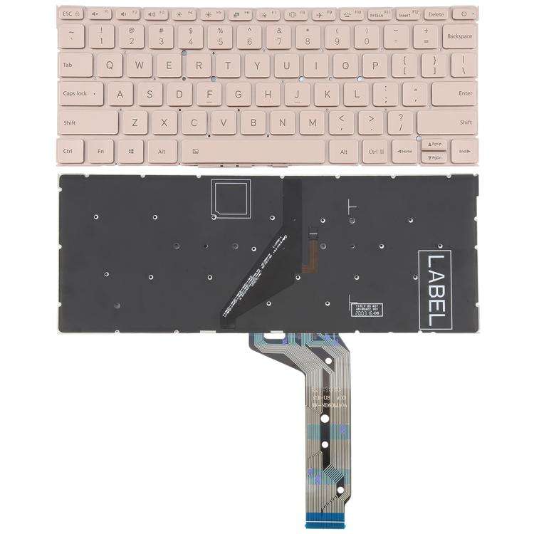 For Xiaomi Mi Notebook Air 12.5 US Version Keyboard with Backlight (Gold)