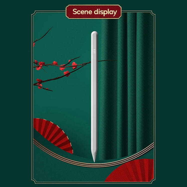 JD12 Anti-mistouch Stylus Pen with Battery Display(White)