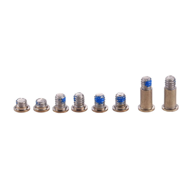 8 in 1 for Macbook 12 inch A1534 Computer Case Bottom Cover Screws (2 Long + 6 Short)(Gold)