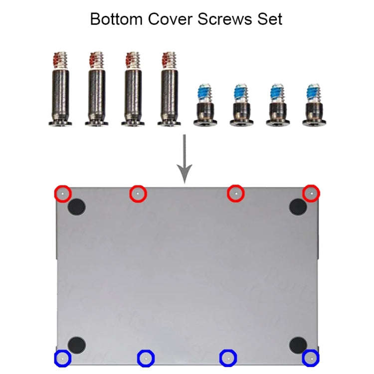 Bottom Cover Screws Set for MacBook Pro Retina M3 14 16 A2918 A2991 A2992 (Grey)