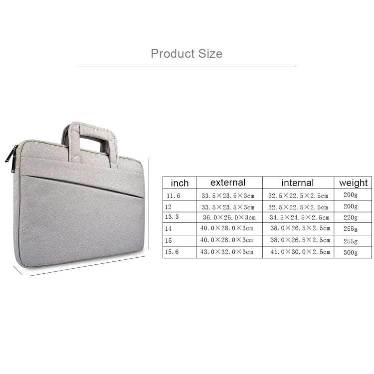 ST03S 15.6 inch Double Side Pockets Wearable Oxford Cloth Soft Handle Portable Laptop Tablet Bag(...