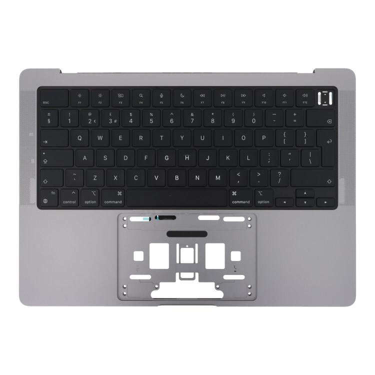 For MacBook Pro 14 inch 2021 A2442 / 2023 A2779 Big Enter Version UK Keyboard with C Shell (Grey)