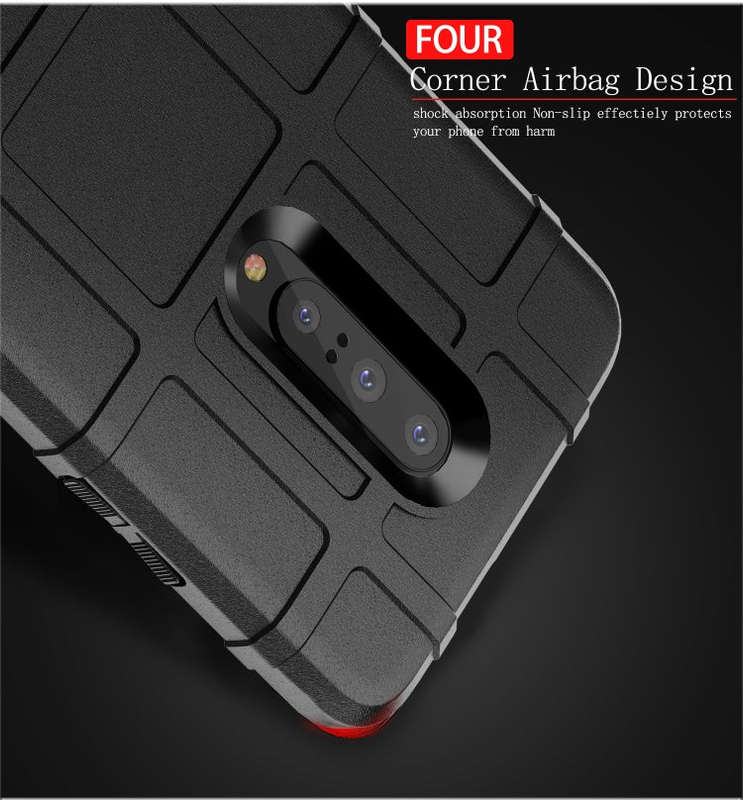 Shockproof Rugged Shield Full Coverage Protective Silicone Case for Oneplus 7 (Army Green)