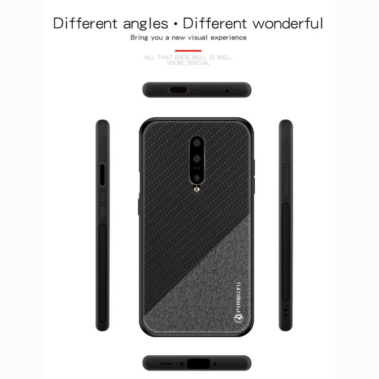 PINWUYO Honors Series Shockproof PC + TPU Protective Case for OnePlus 7 Pro (Rose Red)