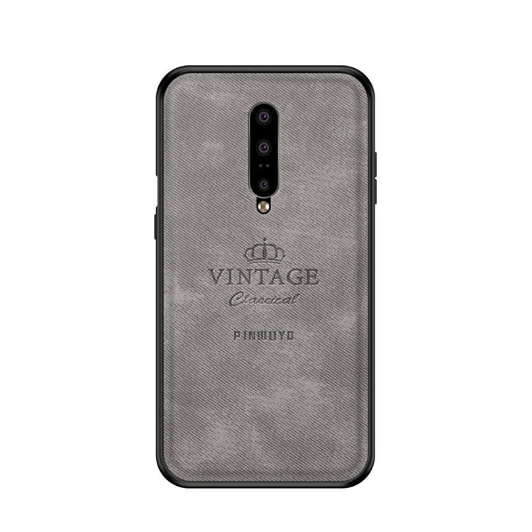 PINWUYO Shockproof Waterproof Full Coverage PC + TPU + Skin Protective Case for OnePlus 7(Grey)